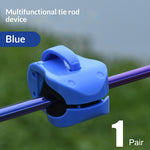 LinkMejor 1 Pair Universal Fishing Rod Holder Fixer Clip Straps Fishing Pole Holder Multifunctional Fishing Rod Fixation Secure Grip Tackle Organizer
