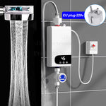 LinkMejor 4500W Tankless Instant Electric Water Heater HD Touch Screen Shower System for Bathroom and Kitchen