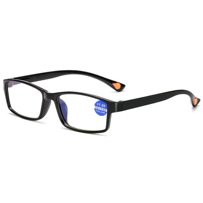 Ultralight TR90 Reading Glasses Flexible Bendable Frame Fashion Rectangular Blue Light Blocking Computer Eyewear