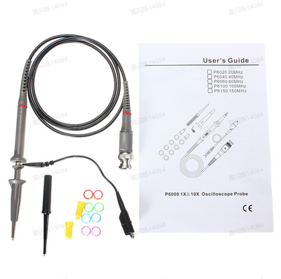 LinkMejor 1 Set P6100 DC-100MHz Oscilloscope Probe 100MHz Scope Clip Probe for Tektronix