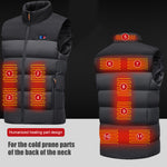 LinkMejor HV-11 Heated Vest 11 Heating Areas Men Jacket Heated Winter Womens Electric Usb Heater Tactical Jacket Man Thermal Vest Body Warmer Coat