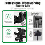 Six Blade T Slot Router Bit 1/2 Inch Shank SAE 5140 Tungsten Carbide Cutter for Woodcraft Engraving Machine Electric Grinder