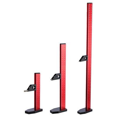 LinkMejor Aluminum Alloy Woodworking Marking Height Gauge Dual Scale Laser Engraved Precision Tool Adjustable 180mm 360mm 640mm Fine Tuning Ruler Accurate Measuring
