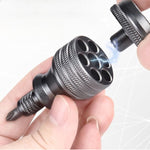 7-in-1 Aluminum Alloy Screwdriver Set Multi-functional Repair Tool Cross & Slotted Bits Combo