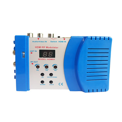 LinkMejor to RF HD Modulator HDM69L Adjustable Output Wide VHF/UHF Frequency Range PAL Format Support Plug-and-Play Installation