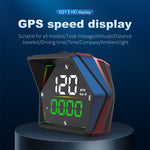 LinkMejor G21 Car HUD GPS Head Up Display 360° Rotation Digital Speedometer Large Font Compass Time Overspeed Warning Customized
