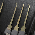 LinkMejor 24pcs Single Hook Lock Pick Set with 1Pc Transparent Lock Locksmith Practice Training Skill Set