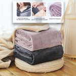 IPRee 5V USB Electric Blanket Heated Throw 10W Ultra Soft Flannel Fast Heating Portable for Car Home Office Use Machine Washable