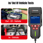 Konnwei KW700 12V 24V Car Truck Automotive Lead-Acid Battery Tester With Printer Battery Analyzer Cranking Test Charging Test 10-2000CCA Check Voltage CCA Internal Resistance SOC SOH