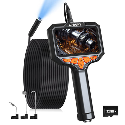 SVBONYSM501 Industrial Endoscope 200W Pixels 4.3-inch IPS Display Screen IP67 Waterproof Borescope with Semi-rigid Cable for Pipeline Mechanical Inspection