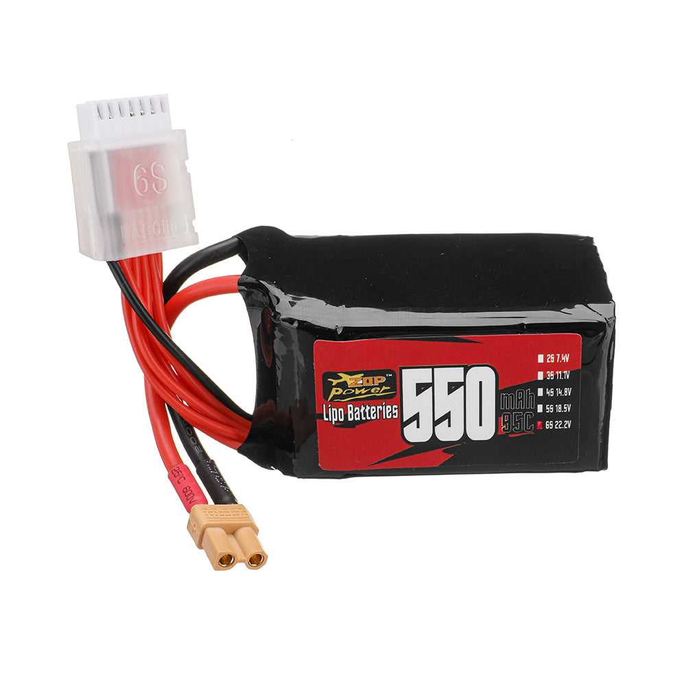 LinkMejor 6S 22.2V 550mAh 95C 12.21Wh LiPo Battery XT30 Plug for BabyApe Ⅱ II RC Drone FPV Racing