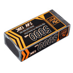LinkMejor 7.4V 5000mAh 120C 2S Lipo Battery T Deans Plug Hard Case for RC Car