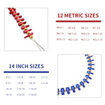 26PCS Nut and Bolt Thread Checker Detachable Nut and Bolt Size Gauge Thread Gauge Suitable for Detecting Fixed Bolts or Threaded Holes in Enclosed Areas