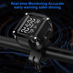 Extractme Wireless TPMS Motorcycle Tyre Temperature Alarm Sensor USB Charging LCD Display Tire Pressure Monitoring System