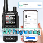 LinkMejor MINI5 Walkie Talkie 2200mAh Battery 999 Channels Type-C Fast Charging bluetooth APP Programming NOAA Weather Alert Emergency Two-Way Radio
