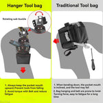 Rotatable Quick-Hanging Tool Bag 1680D Oxford Electrician Drill Belt Holder 360° Adjustable Clip Waterproof Wear Resistant Tool Organizer