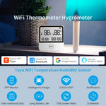 Tuya WiFi Smart Temperature and Humidity Sensor Thermometer Hygrometer Indoor with LED Screen Display Support Alexa Google Home