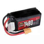 LinkMejor Power 14.8V 1480mAh 130C 4S LiPo Battery XT60 Plug for RC Drone