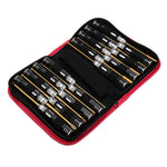 Yunzhong 16Pcs Hex Phillips Screw Nut Flat Screwdriver Tools Box Set with Bag for RC Model