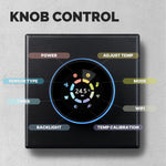 LinkMejor Smart WiFi Smart Home Heating Knob Thermostat with Digital Display Temperature Controller for Water/Electric/Gas Boiler Heating Voice Control Works with Alexa Google Home