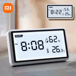 2Pcs Deli Electronic Thermometer Hygrometer Weather Station with High Precision 0.1℃ Temperature Humidity LCD Display Clock Function Long Battery Life- Ultimate Indoor Weather Monitoring Station