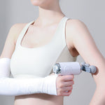 LM-130 Portable Deep Tissue Massage Gun 9 Massage Heads 6-Speed Quiet Percussion Massager Portable Muscle Therapy for Pain Relief