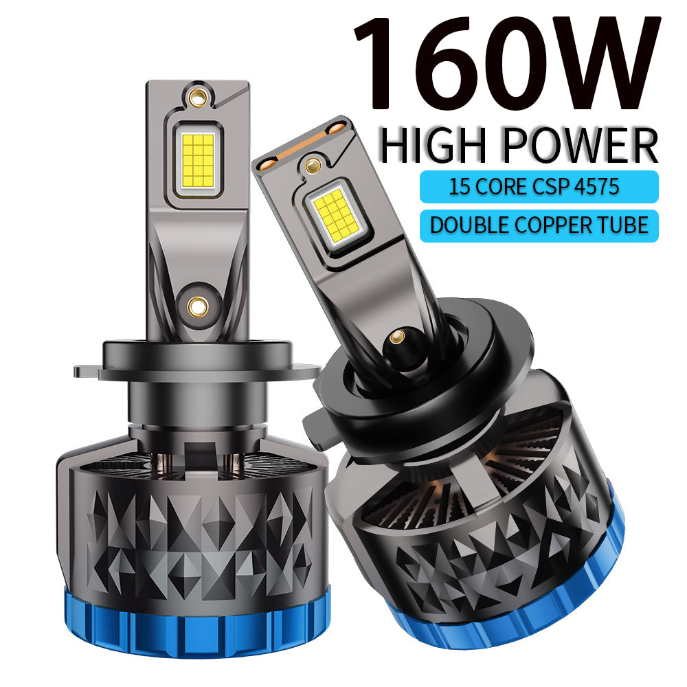 Infitary Pair Car LED Headlight Modification 160W Per Pair Lamp Bulb 6500K Bright White Car Lights  IP68 Waterproof Rating