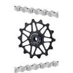 LinkMejor 12/14T Bicycle Ceramic Pulleys Lightweight Aluminum Alloy Smooth Speed Change Bike Rear Derailleur Bearing Guide Wheel for MTB