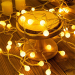 6m/10m Long String Lights Camping Lamp Outdoor Crystal Globe Lights Waterproof USB Powered Patio Light for Camping Tent