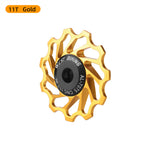 WEST BIKING 3/5 CM Mountain Bicycle Ceramic Rear Dial Guide Wheel 11T 13T Tooth Derailleur Aluminum Alloy Perrin Bearing Tension Wheel