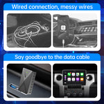 LinkMejor 2 in 1 CarPlay Android Auto Adapter Wireless Conversion USB Type-C Plug and Play Dual System Stable Connection 5.8GHz WiFi