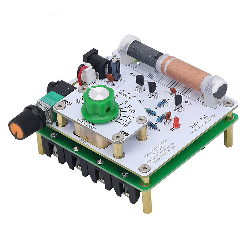 AMTMW207 Medium Wave Radio Transmitter High Fidelity AM Radio Transmitter DIY Circuit Board 525~1605kHz 6V