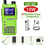 LinkMejor UV-26 10W High Power Walkie Talkie Handheld Two Way Radio Long Range Multi Band NOAA Weather Alert 999 Channels Rechargeable Battery Type-C Charging Wireless Frequency Copy Transceiver Radio