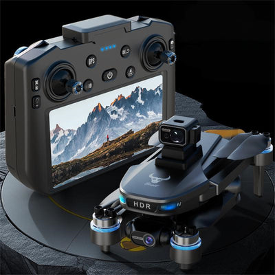 LinkMejor SG109 MAX 2 GPS 3KM 5G Repeater FPV with 6.5inch LCD Screen Controller 4K HD Camera 3-Axis Mechanical Stabilization Gimbal 360° Obstacle Avoidance Brushless Foldable RC Drone Quadcopter RTF