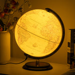 12" Illuminated World Globe 720° Rotating Education Cartography Map W/ LED Light