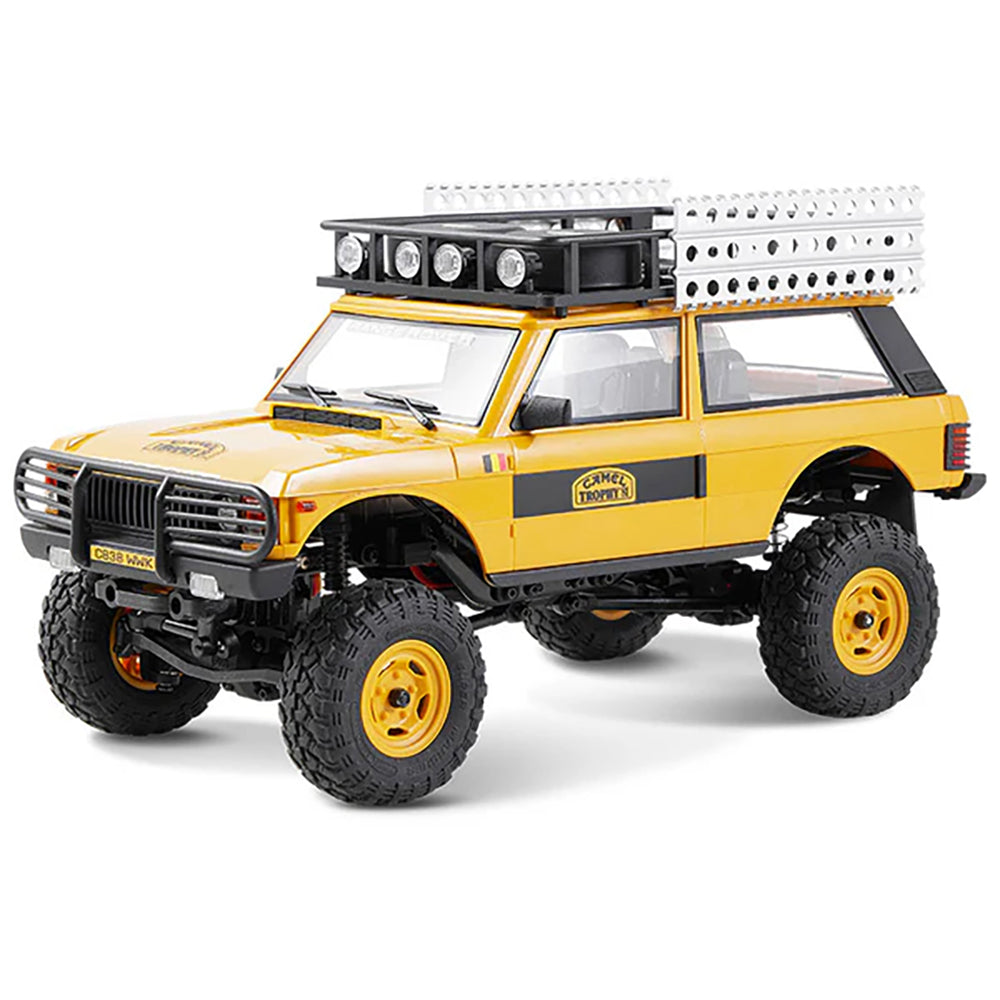 LinkMejor FCX24M RTR 1/24 2.4G 4WD RC Car for Land Rover Camel Trophy Edition Rock Crawler Off-Road Climbing Truck Two Speed LED Lights Vehicles Models Oil Filled Shocks Toys