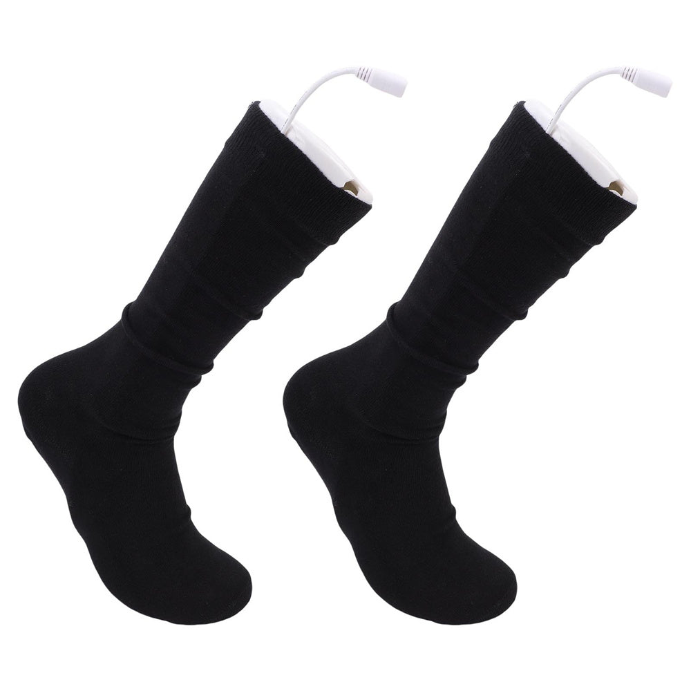 Dual-sided Heated Winter Cotton Socks for Men and Women USB Rechargeable Electric Heated Long Thermal Stockings for Outdoor Skating Skiing Hunting Fishing