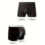 4pcs Men's Ice Silk Mesh Boxer Black Briefs, Summer Thin Style Breathable Comfy Boxer Trunks, Elastic Sports Shorts, Men's Casual Underwear Daily Bottom Wear
