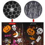 16 Patterns Halloween Atmosphere Decoration Light Halloween Projection Lamp LED Fantasy Light With Dynamic Pumpkin Skull Spider Witch Hat Bat Ghost Suitable For Home Bedroom Party Halloween Holiday Decoration