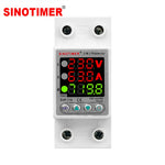 220V 40A/63A Adjustable Voltage Relay with Over Under Voltage Protection Over Current Limit Precision Wattmeter Energy Meter with Automatic Recovery Ideal for Power Consumption Monitoring