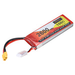 LinkMejor Power 11.1V 2600mAh 100C 3S LiPo Battery XT60 Plug for RC Drone