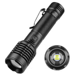 800LM XHP50 LED Powerful Flashlight Type-C Rechargeable Zoomable Flash Light Power By 18650/3*AAA Battery High Power Led Flashlight Tactical Lantern Long Range Torch