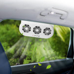 Solar Car Ventilation Fan Cool Circulate Air Reduce Heat Car Window Vent Fan Quiet Solar Exhaust Fan Air Circulation Fan Solar Charging Cooling Fan
