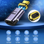 140W USB4.0 40Gbps Thunderbolt3 Magnetic Type-C to Type-C Fast Chargeing Magnet Converter Cable 8K@60Hz OTG USB Type C Adapter