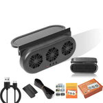 Solar Car Ventilation Fan Cool Circulate Air Reduce Heat Car Window Vent Fan Quiet Solar Exhaust Fan Air Circulation Fan Solar Charging Cooling Fan