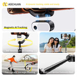 LinkMejor Smart V3 3-Axis Smartphone Gimbal Stabilizer 360° AI Face Tracking Auto Object Follow Selfie Stick Tripod Vlogging Live Streaming for iPhone Android