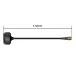GEPRC Momoda2 4.9-6GHz FPV Antenna with 3.55dBi High Gain, SWR ≤1.28, 88% Radiation Efficiency, -25dB Cross-Polar, LHCP/RHCP, RG141 Cable, SMA, 90mm/170mm, 11.2-17.6g, Omnidirectional for HD & Analog VTX Goggles Racing Long-Range Drone