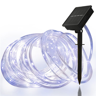 [US Direct] Elfeland 10m 100 LED Solar PVC Tube Lights Waterproof Copper String Lights For Outdoor Christmas Yard Decor