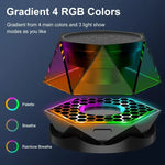 HS-001Y Mini Magnetic Base bluetooth Speaker Portable Subwoofer Speaker Stereo Sound RGB Light TWS Hands-free Call Phone Stand Outdoor Wireless Magnetic Speakers for Bicycle Car Dashboard Bus