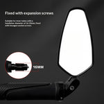 LinkMejor BG-5087 Bicycle Rearview Mirror 360° Adjustable MTB Diamond-shaped HD Bike Reflective Mirror for 16-22mm Handlebar End